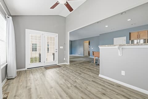 Living room at 628 Reunion Lane, Greenwood, IN