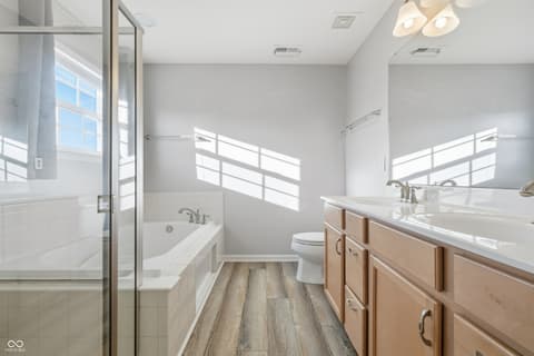 Bathroom at 628 Reunion Lane, Greenwood, IN