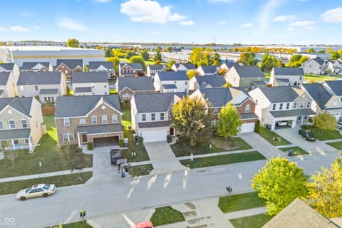 Aerial view at 628 Reunion Lane, Greenwood, IN
