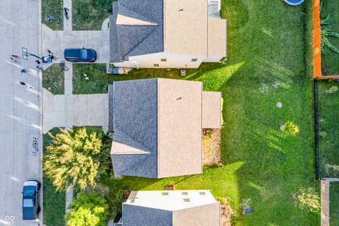 Aerial view at 628 Reunion Lane, Greenwood, IN