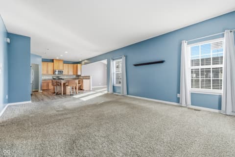 Living room at 628 Reunion Lane, Greenwood, IN