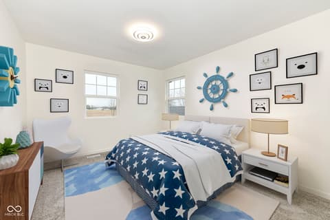 Bedroom at 6015 S State Road 75, Coatesville, IN