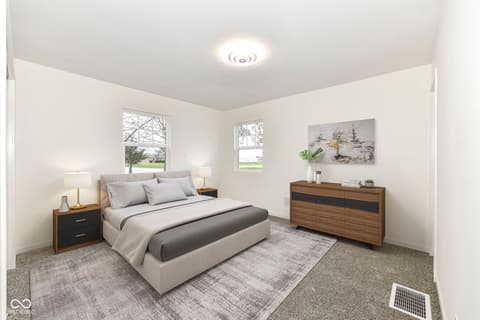 Bedroom at 6015 S State Road 75, Coatesville, IN