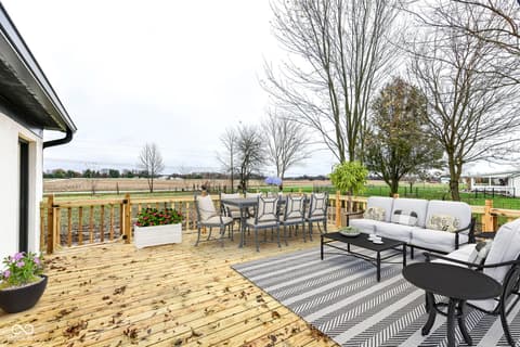 Outdoor living area at 6015 S State Road 75, Coatesville, IN