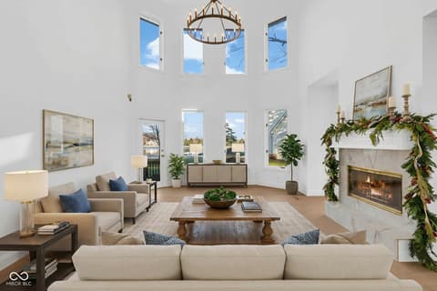 Living room at 11967 Windpointe Pass, Carmel, IN