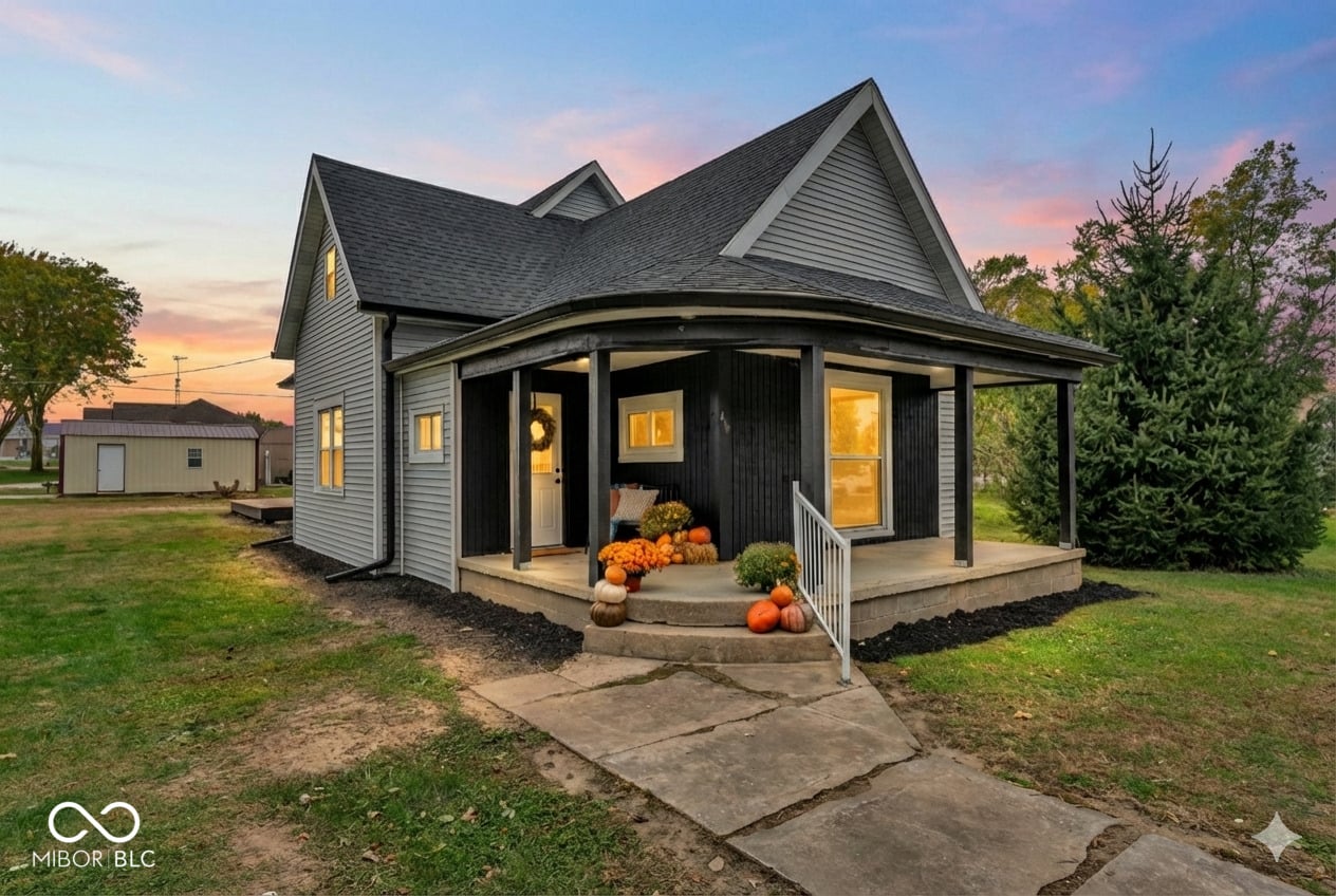 Front exterior at 410 E 2nd Street, Russellville, IN