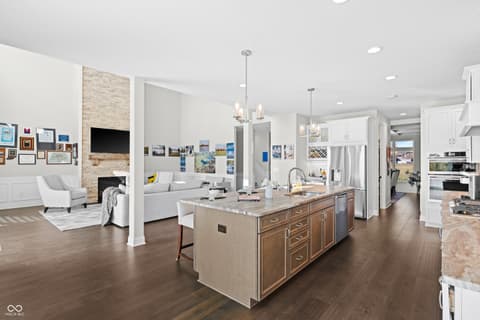 Kitchen at 4301 Stone Lake Drive, Zionsville, IN — Spacious open kitchen with island and premium finishes.