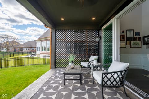 Outdoor living area at 4301 Stone Lake Drive, Zionsville, IN