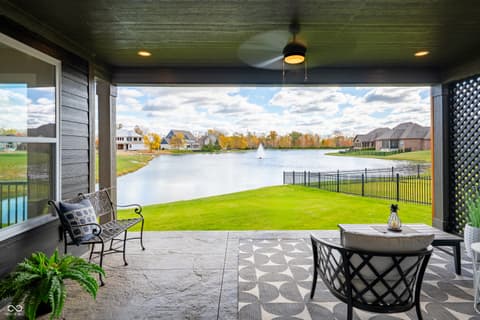 Outdoor living area at 4301 Stone Lake Drive, Zionsville, IN