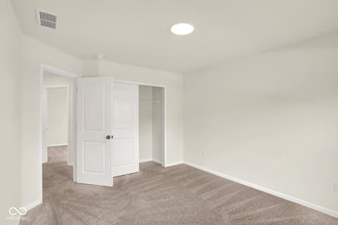 Primary bedroom at 3746 Thomas Jefferson Court, Westfield, IN — Spacious primary bedroom with large walk-in closet.