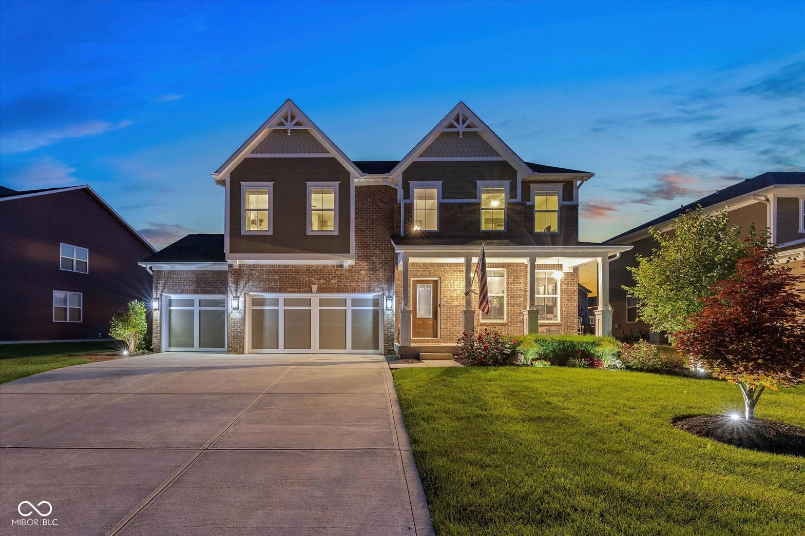 Front exterior at 10628 Kensington Lane, Fortville, IN