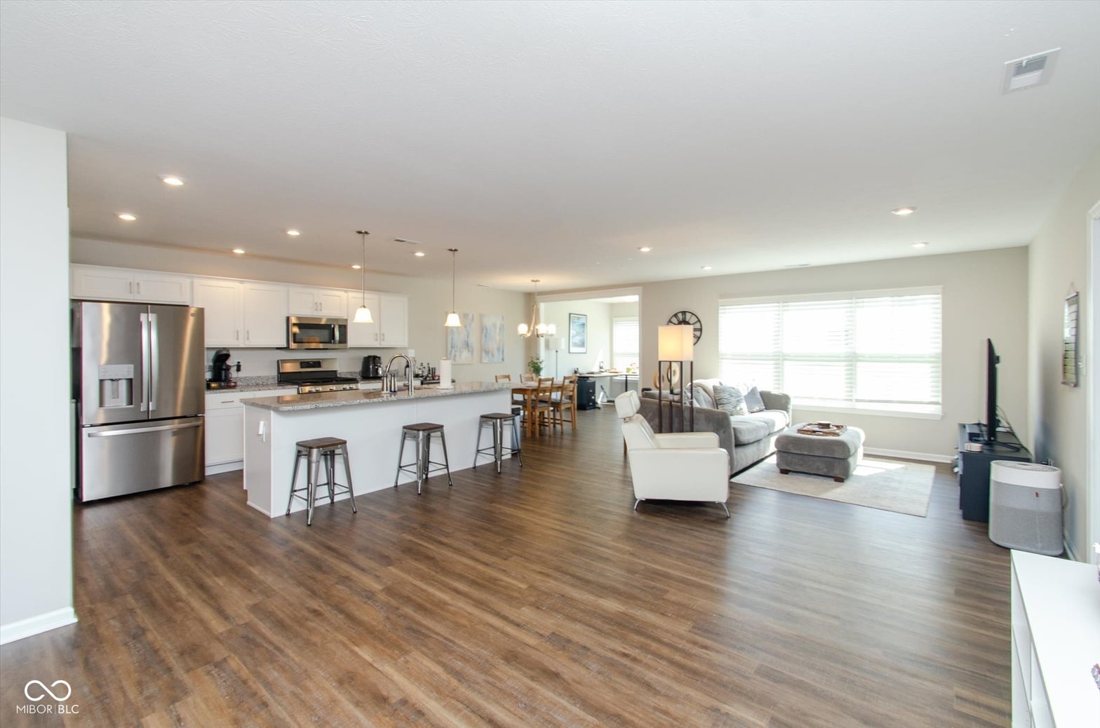 Bright, spacious open concept with premium finishes.
