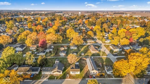 Aerial view at 834 Maple Street, Tipton, IN