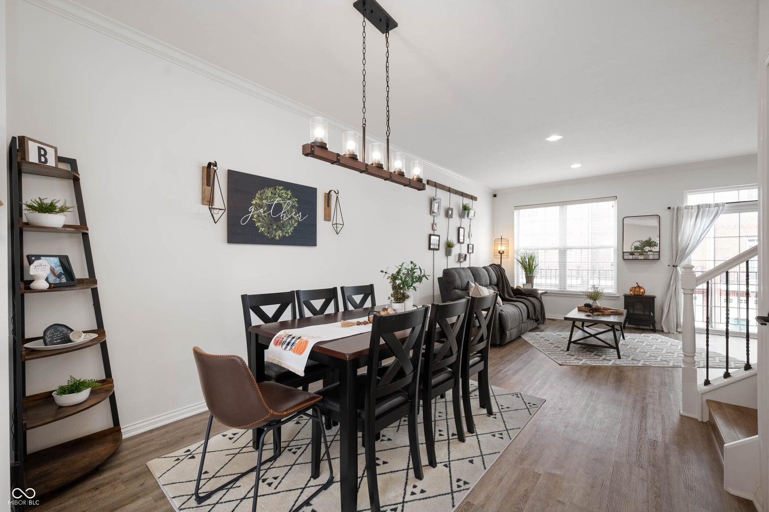 Bright open dining area with modern finishes and abundant natural light.