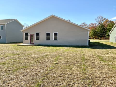 Backyard at 712 White Oak Road, Spencer, IN