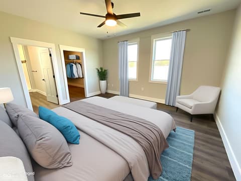 Primary bedroom at 712 White Oak Road, Spencer, IN