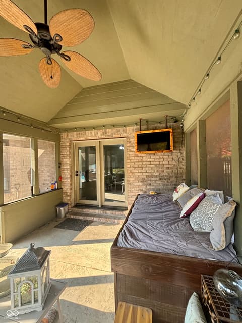 Outdoor living area at 341 Allison Court, Greenwood, IN