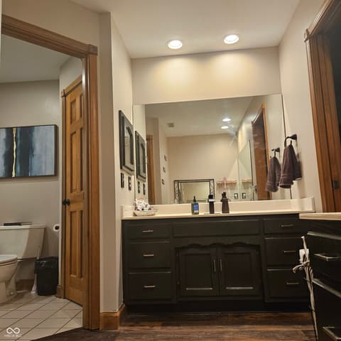 Primary bathroom at 341 Allison Court, Greenwood, IN
