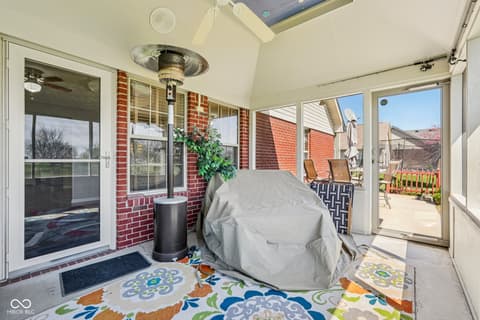 Outdoor living area at 933 Amesbury Court, Indianapolis, IN