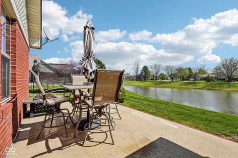 Outdoor living area at 933 Amesbury Court, Indianapolis, IN