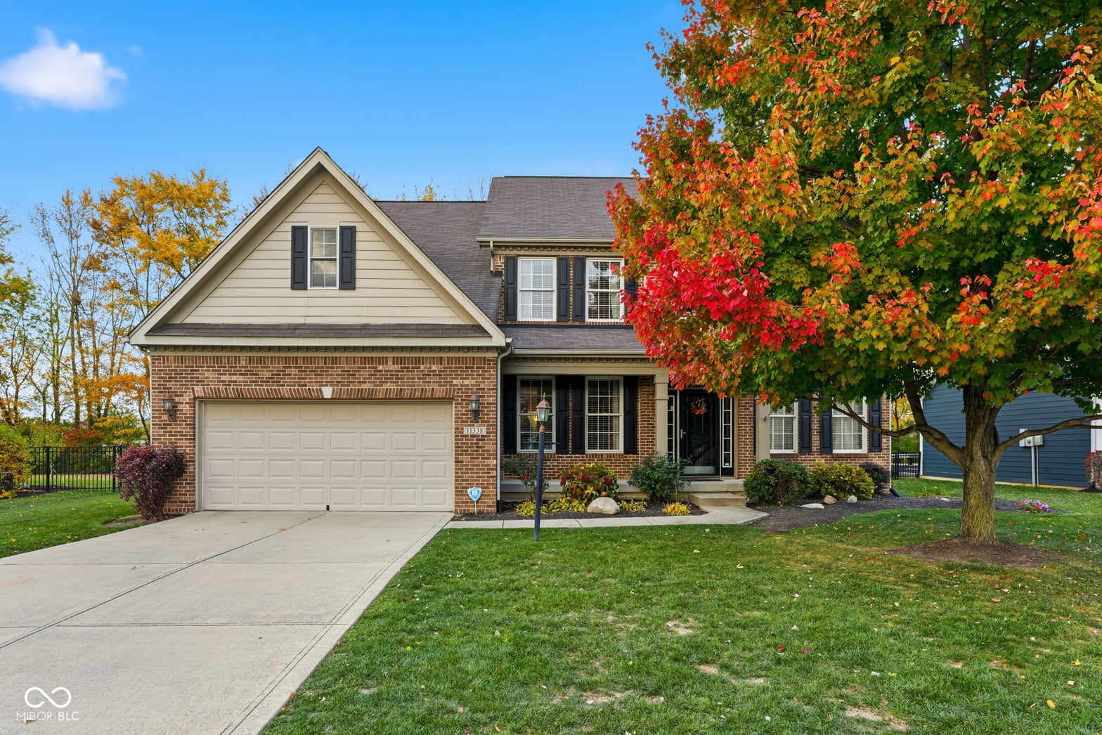 Front exterior at 11338 Long Sotton Lane, Fishers, IN