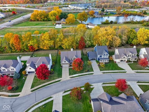 Aerial view at 11338 Long Sotton Lane, Fishers, IN