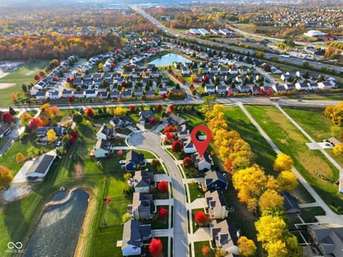 Aerial view at 11338 Long Sotton Lane, Fishers, IN