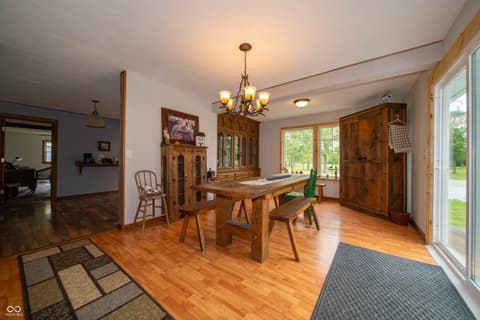 Dining room at 5388 W Hazelrigg Road, Thorntown, IN