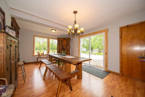 Dining room at 5388 W Hazelrigg Road, Thorntown, IN