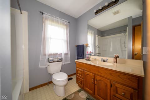 Bathroom at 5388 W Hazelrigg Road, Thorntown, IN
