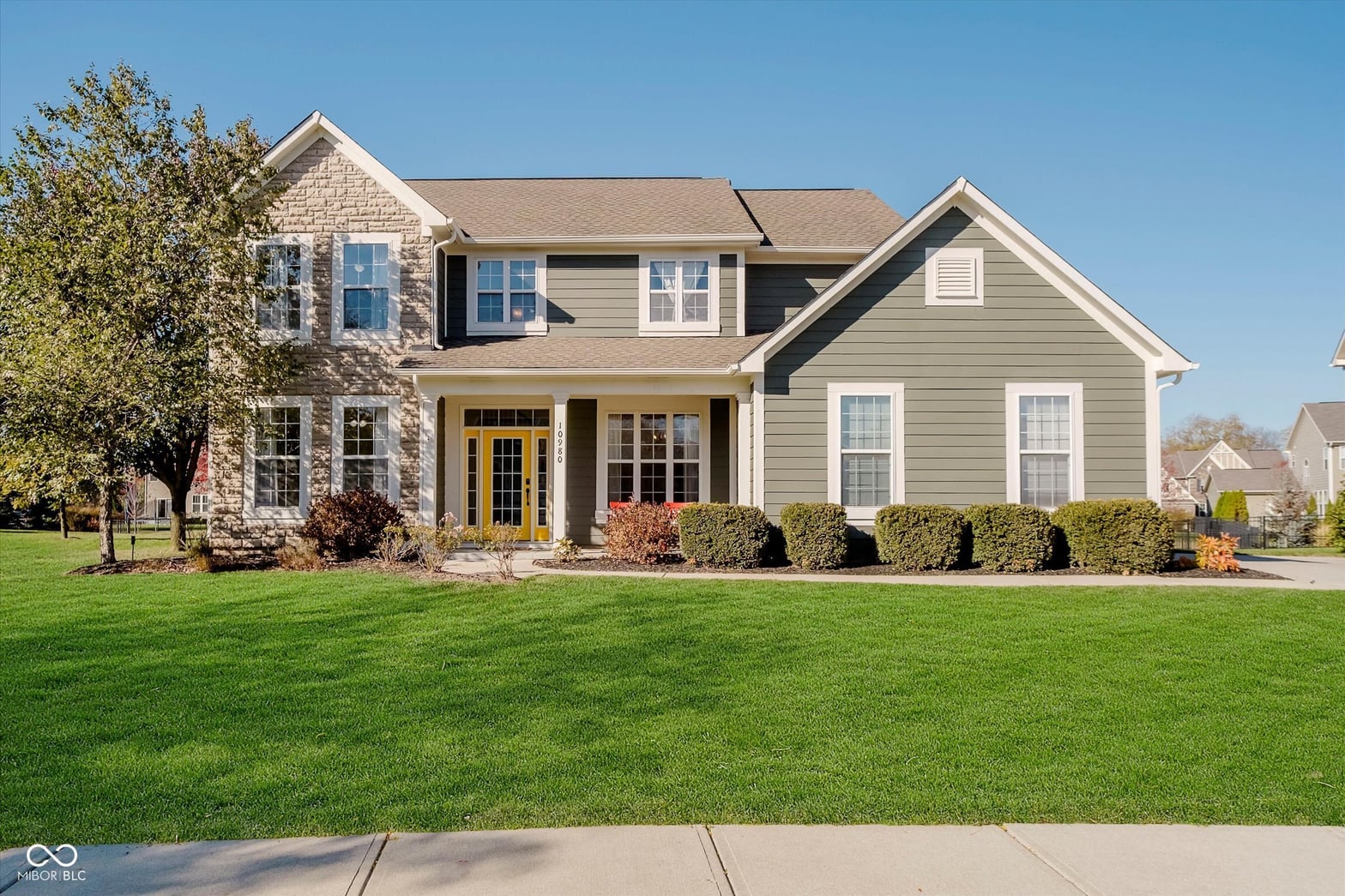 Front exterior at 10980 Woodpark Drive, Noblesville, IN
