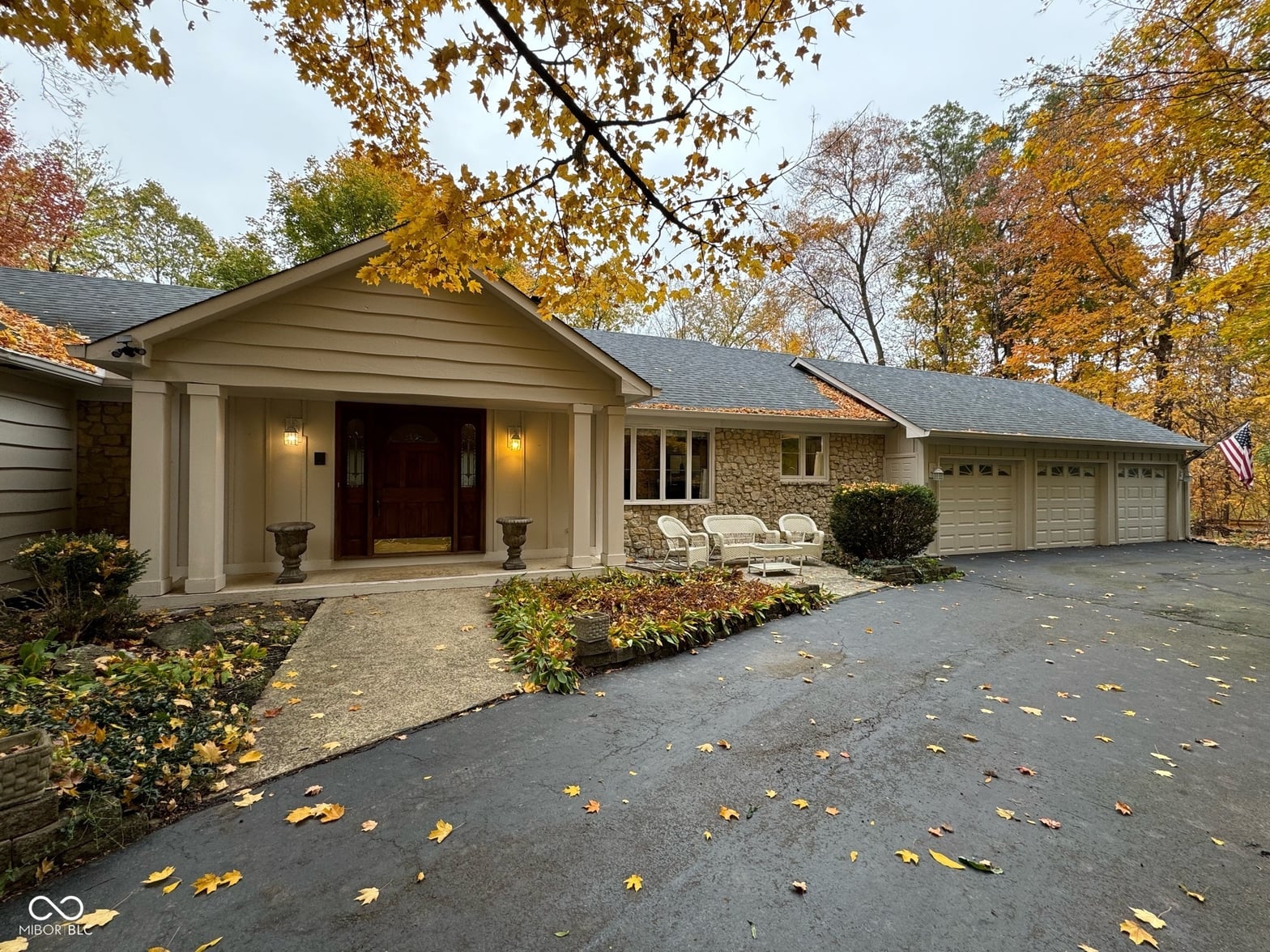 Front exterior at 8806 Log Run Drive N, Indianapolis, IN