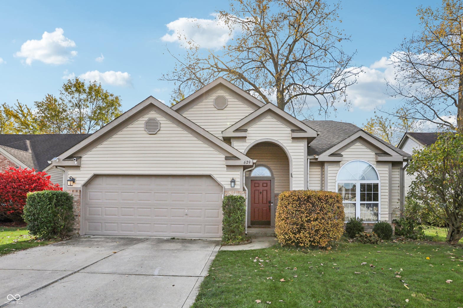 Front exterior at 629 Beaverbrook Drive, Carmel, IN