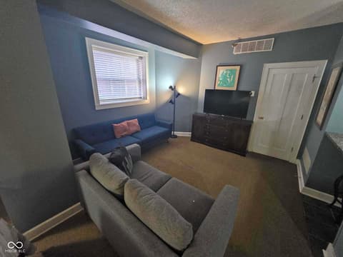Living room at 230 E 9th Street, Indianapolis, IN