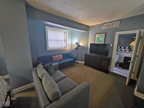 Living room at 230 E 9th Street, Indianapolis, IN
