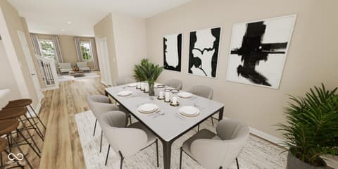 Dining room at 5736 Birtz Road, Indianapolis, IN