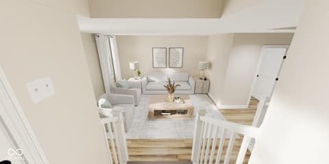 Living room at 5736 Birtz Road, Indianapolis, IN