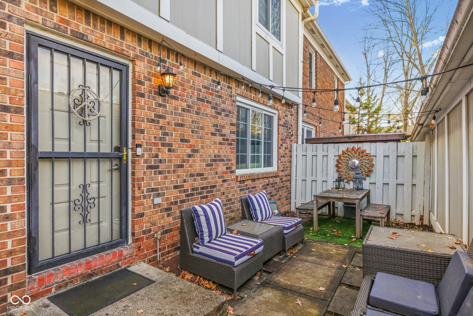 Outdoor living area at 155 Aspen Way, Carmel, IN