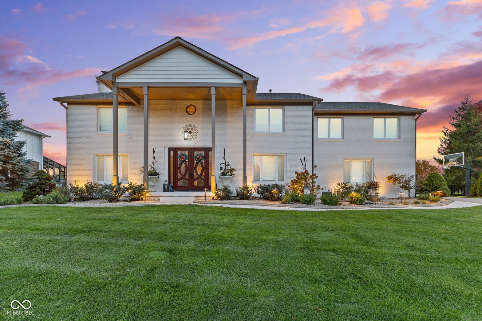 Front exterior at 2430 Woodsway Drive, Greenwood, IN