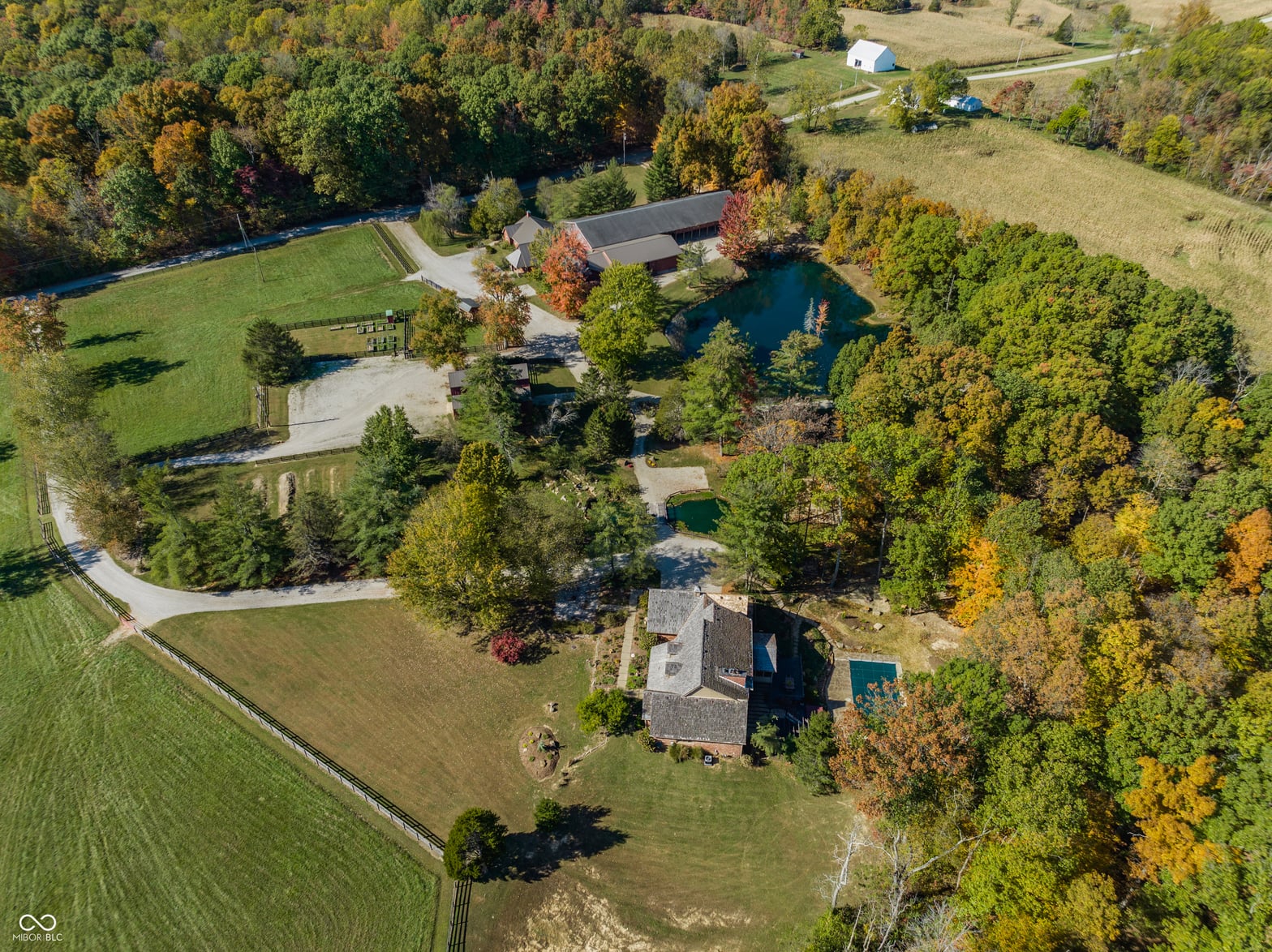 Aerial view at 2034 Dubois Road, Spencer, IN