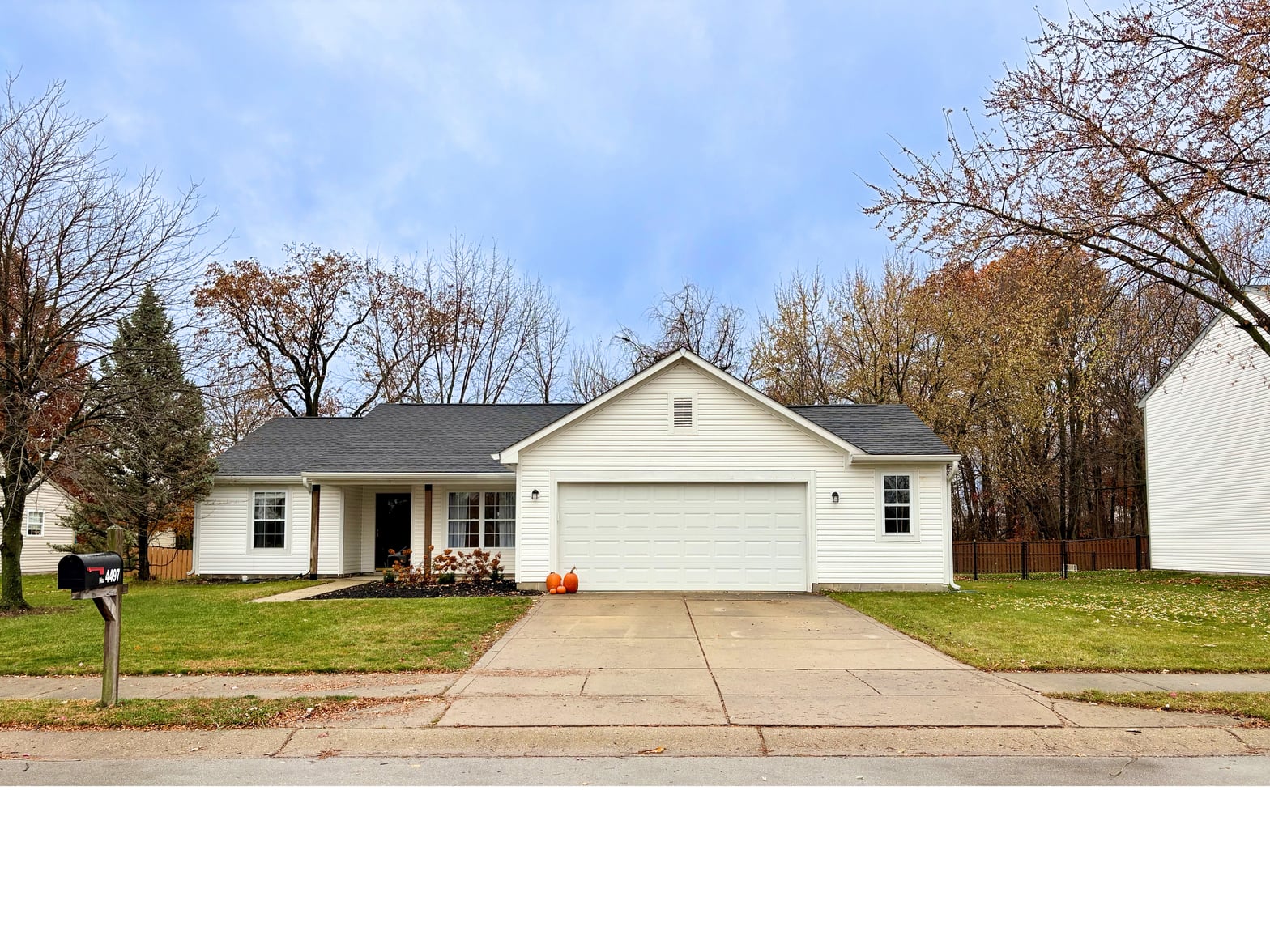Front exterior at 4497 Elkhorn Drive, Westfield, IN