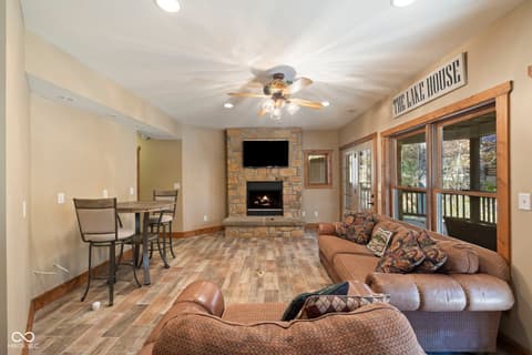 Living room at 7563 Grizzly Drive, Nineveh, IN