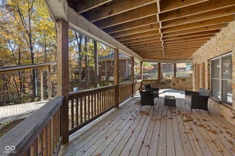 Outdoor living area at 7563 Grizzly Drive, Nineveh, IN