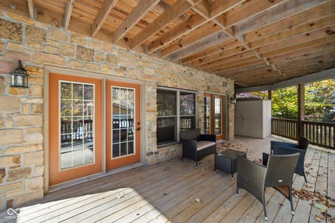 Outdoor living area at 7563 Grizzly Drive, Nineveh, IN