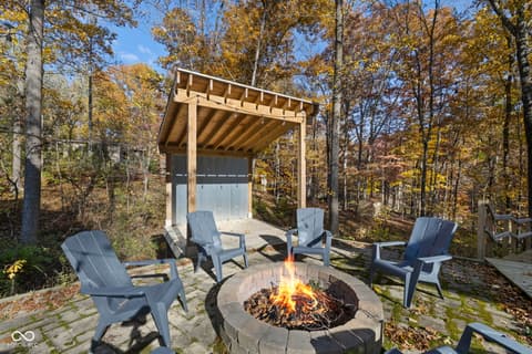 Outdoor living area at 7563 Grizzly Drive, Nineveh, IN