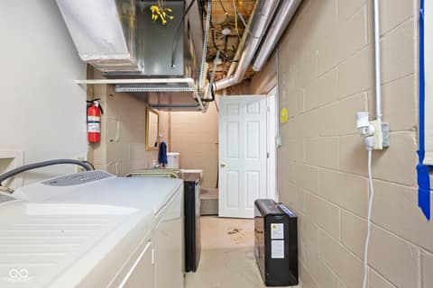 Laundry room at 7200 Grouper Drive, Nineveh, IN