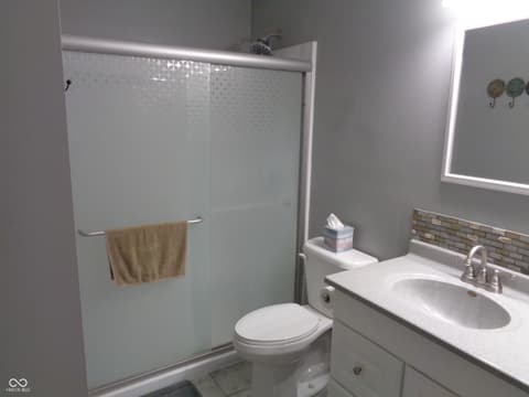 Primary bathroom at 29 S Meadow Lane, Rockville, IN