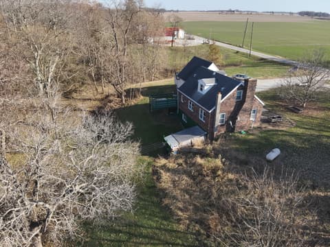 Aerial view at 2324 E 200 N, Rushville, IN