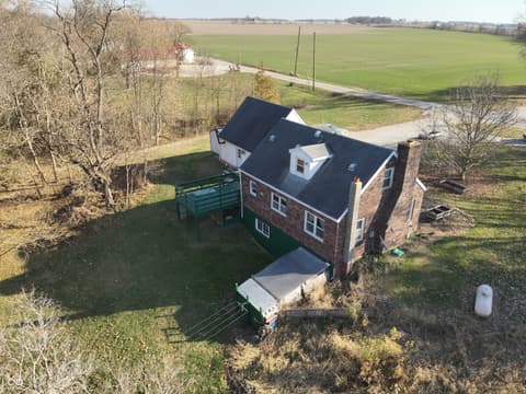 Aerial view at 2324 E 200 N, Rushville, IN