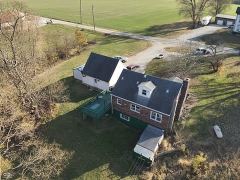 Aerial view at 2324 E 200 N, Rushville, IN